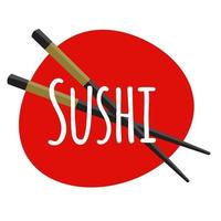 ícone de sushi. comida tradicional japonesa. ilustração vetorial vetor