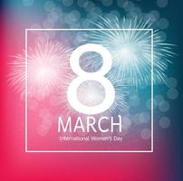 cartão de felicitações para o dia da mulher, ilustração vetorial, 8 de março vetor