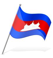 Bandeira da ilustração vetorial de Camboja