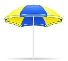 ilustração em vetor guarda-chuva cor praia