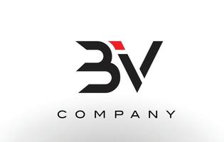logotipo da bv. vetor de design de carta.
