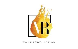 conceito de pincel de respingo roxo circular de logotipo de carta vr. vetor