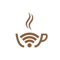 vetor de modelo de design de logotipo de café