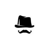 chapéu de cavalheiro com logotipo vetor