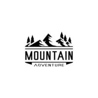 logotipo da aventura na montanha vetor