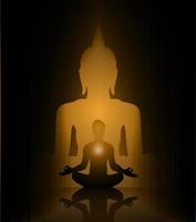 meditação do homem, ioga. vetor
