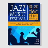 conceito de cartaz de festival de música jazz vetor