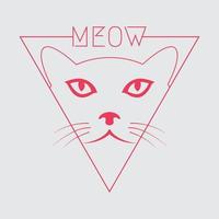 design de t-shirt gato vetor