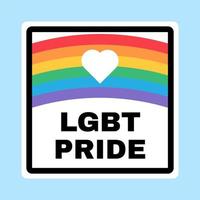 Folheto do mês do orgulho LGBT com fundo colorido LGBT vetor