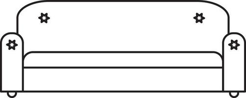 sofá aconchegante vetor de ícone de móveis de sala de conferência