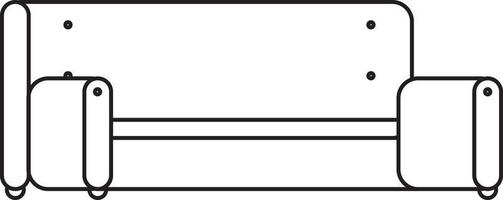 sofá aconchegante vetor de ícone de móveis de sala de conferência