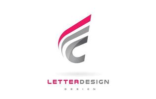 design do logotipo da letra c. conceito futurista de letras modernas. vetor