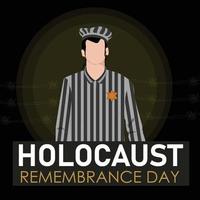 dia da lembrança do holocausto. vetor