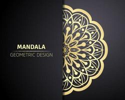 fundo de mandala ornamentais de ouro de luxo. projeto de impressão do estilo árabe islâmico padrão arabesco. vetor