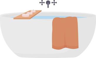 artigo de vetor de banheira de estilo moderno semi-plano