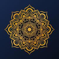Design ornamental de mandala dourada de luxo. Decoração em estilo islâmico árabe vetor