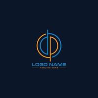 vetor de design de logotipo de letra inicial dp criativo