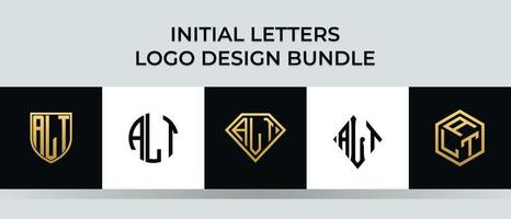 pacote de designs de logotipo alt letras iniciais vetor