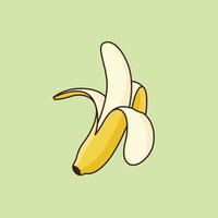banana fruta plana vetor