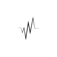 ícone de pulsação cardíaca ilustração vetorial modelo de logotipo vetor