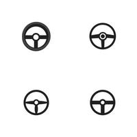 design plano do logotipo do volante vetor