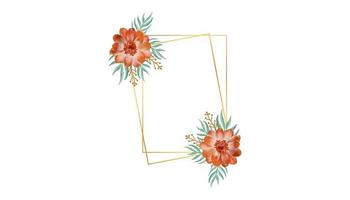 conjunto de elementos florais vetoriais e flores em estilo aquarela para cartões e convites de casamento. vetor