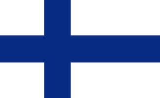 bandeira da finlândia. proporções corretas. cores oficiais. bandeira nacional da finlândia. vetor