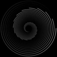 pontos de meio-tom brancos abstratos. geometria pontilhada forma isolada em um fundo preto. elemento de design para impressões, web, logotipo, sinal, símbolo, modelo e padrão têxtil. arte óptica. vetor