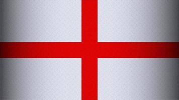 a bandeira nacional da inglaterra. a cruz de São Jorge. papel de parede da bandeira nacional com padrão de onda e estilo gradiente de sombra. vetor