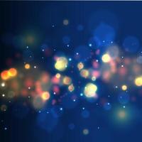 fundo abstrato azul bokeh com círculos desfocados e glitter. elemento de decoração para feriados de Natal e ano novo, cartões, banners da web, cartazes - vetor