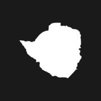 mapa de zimbabwe em fundo preto vetor