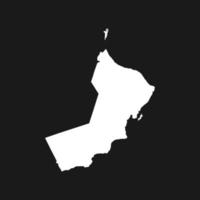 mapa de Omã em fundo preto vetor