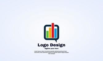 ilustrador de ações, bate-papo de negócios, estatísticas de design de logotipo, vetor