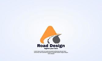 estoque estrada rota logotipo modelo conceito abstrato vetor