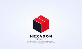 abstrato hexágono logo design vector cubo ilustrador criativo