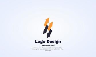 ideia criativa seta marca empresa logo design vector