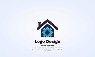 ilustrador de estoque colorido home gear logo sinal símbolo vetor