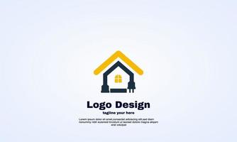 ilustrador ícone casa elétrica vetor de elemento de design de logotipo