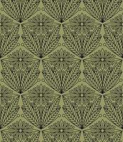 fundo verde-oliva com padrão floral vintage de vetor