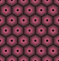 fundo rosa com hexágonos pretos vetor