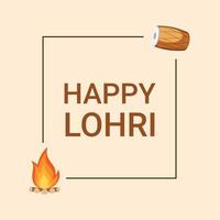 ilustração feliz lohri vetor