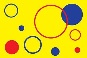 fundo de cores primárias, azul, vermelho e amarelo com forma geométrica. ilustração vetorial. vetor
