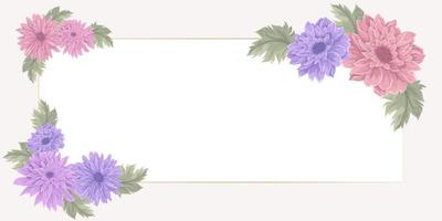 banner floral elegante com tema de verão vetor