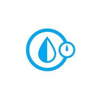 umidade, ícone de controle de água em branco vetor