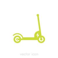 scooter de chute, versão elétrica, ícone em branco vetor