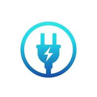 plugue elétrico, ícone de eletricidade vetor