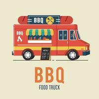 churrasco food truck vetor