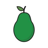 linha de vetor de fruta de manga para web, apresentação, logotipo, símbolo do ícone.