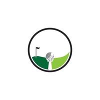 ícone de golfe e modelo de vetor de símbolo