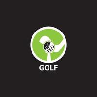 ícone de golfe e modelo de vetor de símbolo